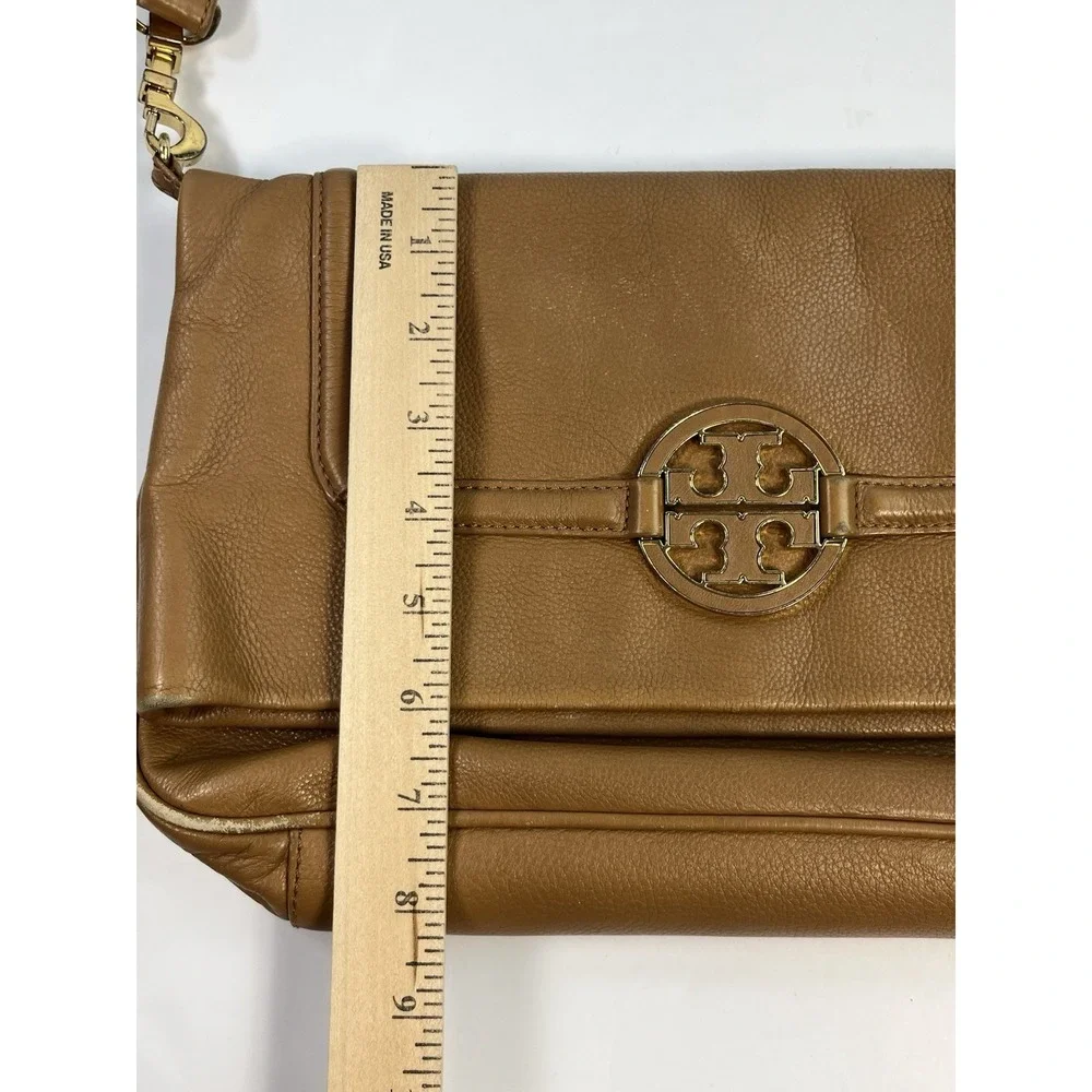 Tory Burch Handbag Amanda Fold Over Large Womens Leather Shoulder Bag Crossbody